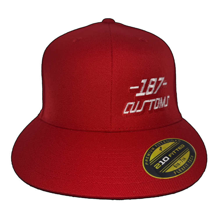 Red 187 Customs Shop Hat - Image 2